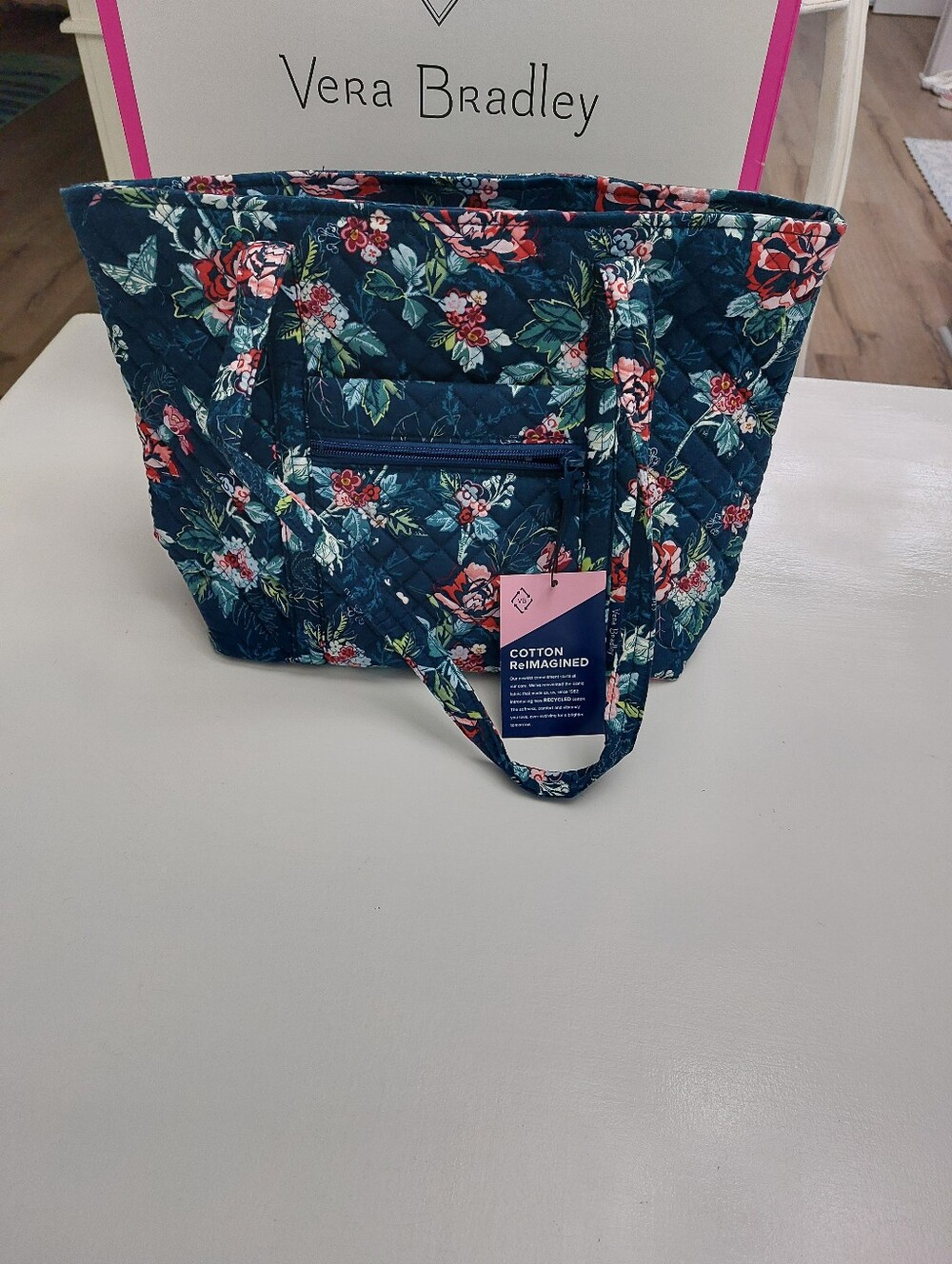 Vera Bradley Small Vera Tote Rose Toile NWT